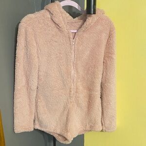 Cozy Pink Fleece Romper